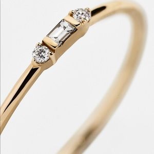 Baublebar SERAFINA 14k GOLD DIAMOND STACKING RING
